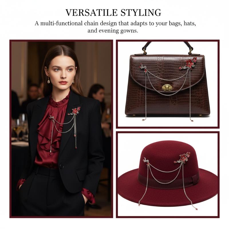 Women Accessories Business - 만다라 브로치 고급 체인 핀 여성용