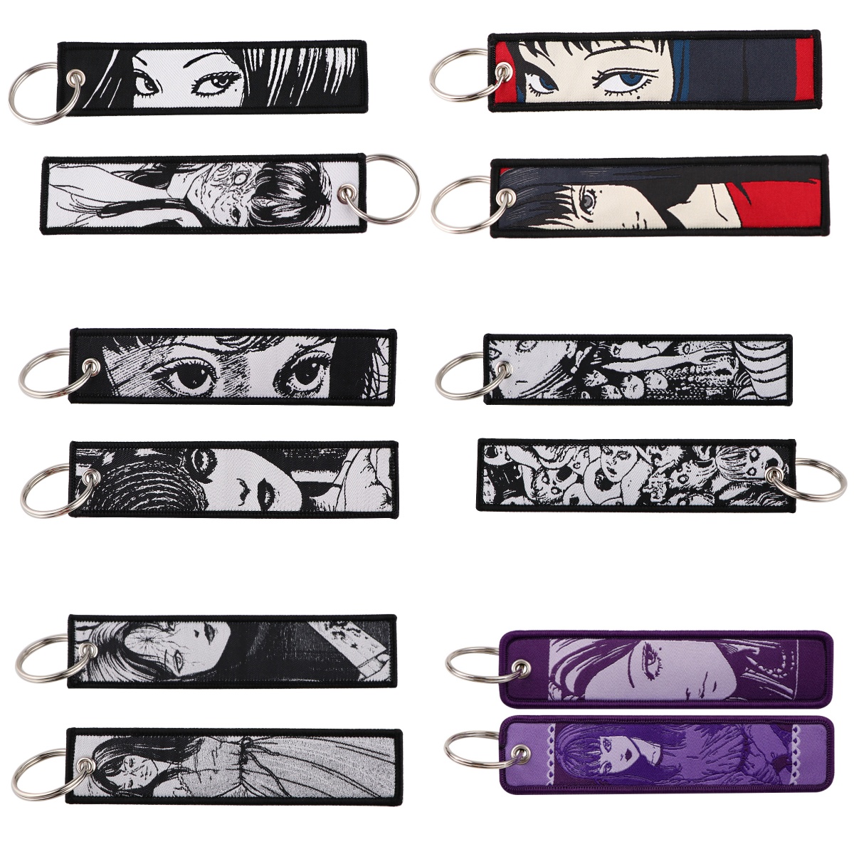 Women Accessories Bag - 1개 레트로 호러 여성 캐릭터 자수