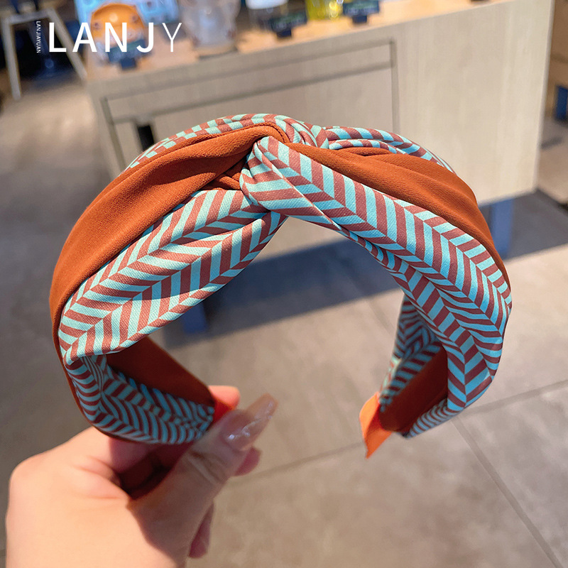 Women'S Accessories Go Outdoors - 한국 컬러 블록킹 새로운 헤어 액세서리