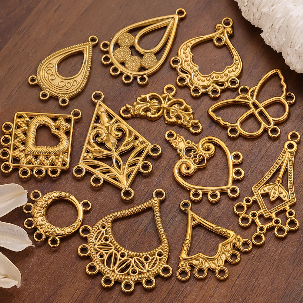Tassel Earrings Boho - 5pcs 스테인레스 스틸 귀걸이 커넥터 참