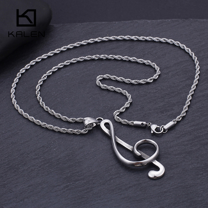 Women Accessories Bd - KALEN 스테인레스 스틸 음악 노트 펜던트