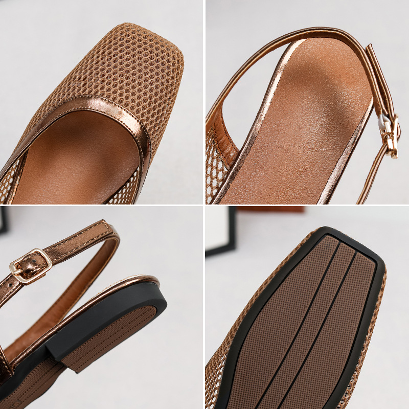 메쉬 스퀘어 토 슬리퍼 백 토 샌들 아웃웨어 여름 여성 - Women Accessories Bag 리뷰 및 가격
