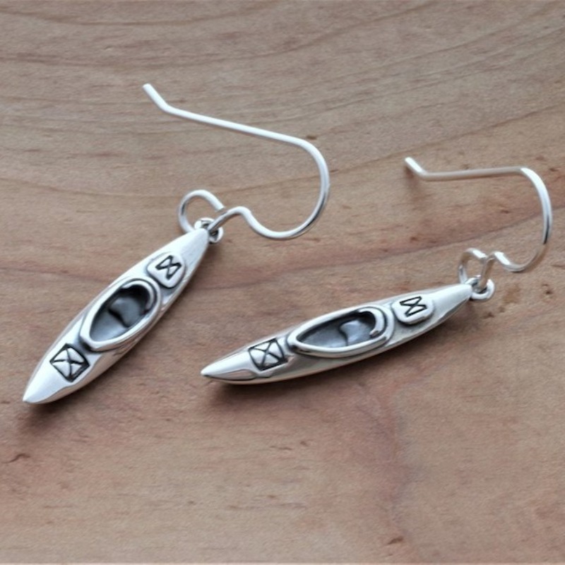 여성용 창의적인 카약 모양의 펜던트 귀걸이 빈티지 조각 - Women'S Kayak Accessories 리뷰 및 가격