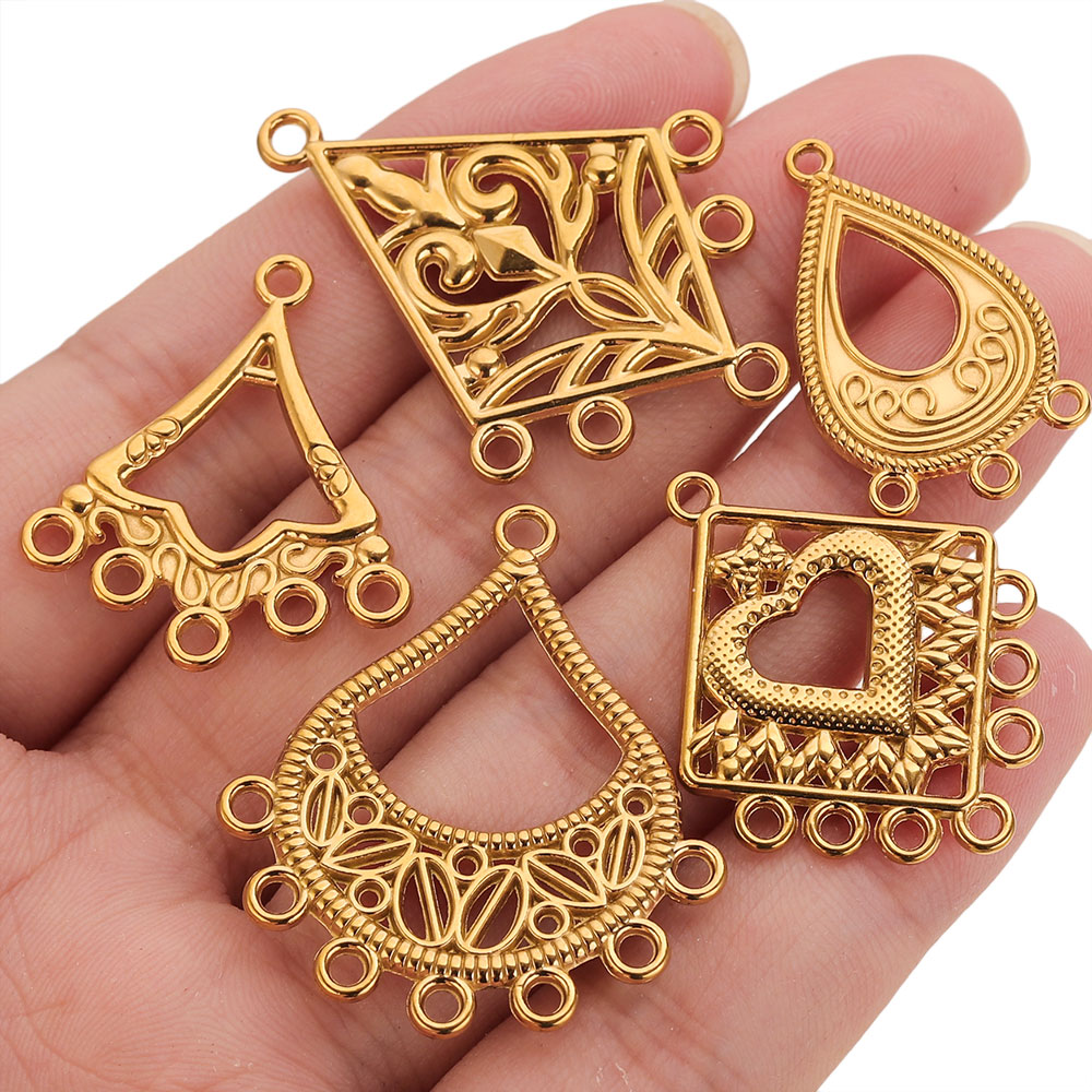 5pcs 스테인레스 스틸 귀걸이 커넥터 참 보헤미안 골 - Tassel Earrings Boho 리뷰 및 가격