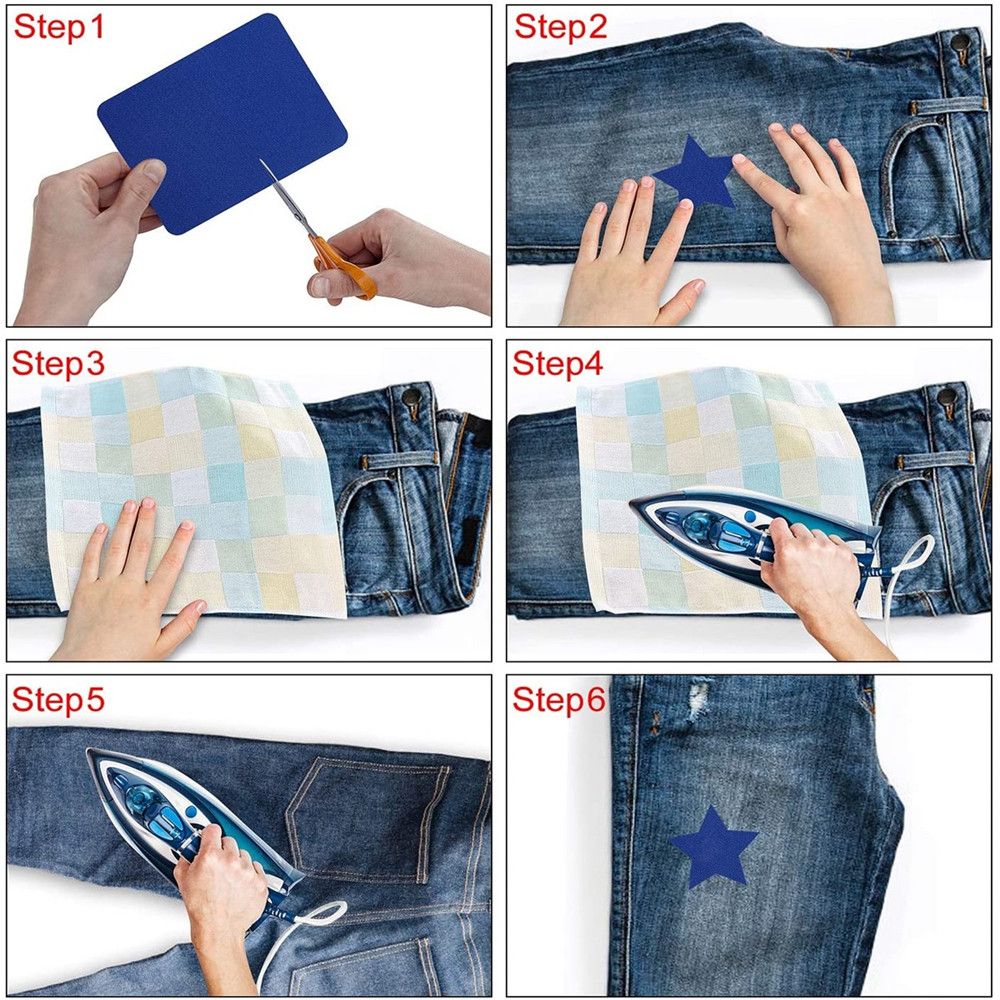 청바지 다리미 패치 수리 바지, 무릎 아플리케 의류,  - Women'S Jeans Accessories 리뷰 및 가격