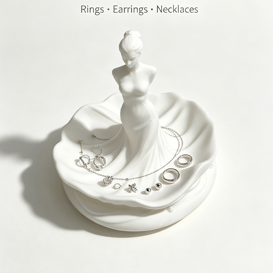 여성용 흰색 롱 드레스 모양의 보석 트레이, 장식용 액 - Women Accessories Store 리뷰 및 가격