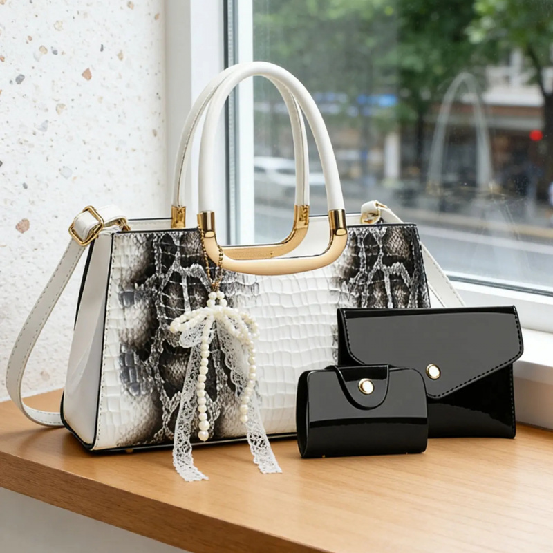 여성용 핸드백 세트, 악어 무늬 이브닝 클러치, 파티  - Women Accessories Bag 리뷰 및 가격