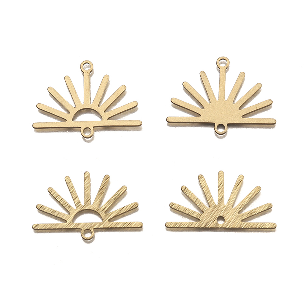10 pcs 질감된 원시 황동 반 태양 매력 선샤인 세 - Tassel Earrings Boho 리뷰 및 가격