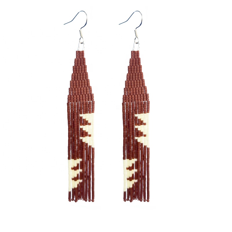파란색 귀걸이 술 잎 대칭 독창성 손 뜨개질 디자인 조 - Tassel Earrings Boho 리뷰 및 가격