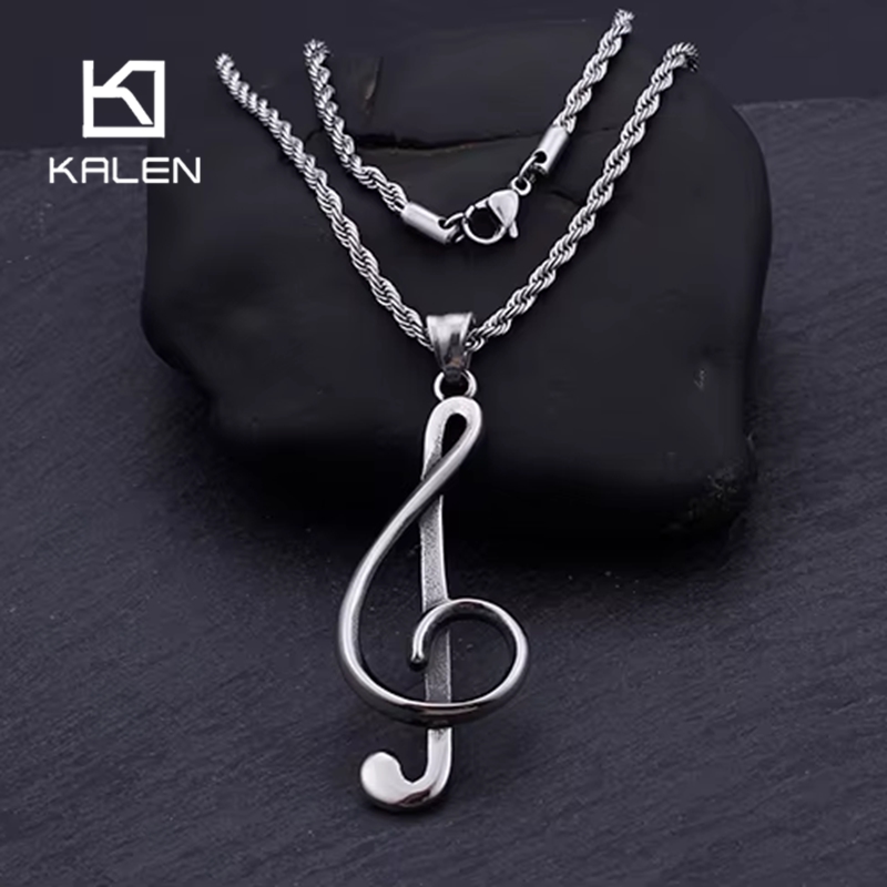 KALEN 스테인레스 스틸 음악 노트 펜던트 목걸이 남 - Women Accessories Bd 리뷰 및 가격